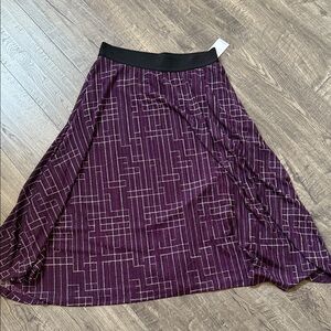 Calvin Klein Purple Geometric A-Line Skirt